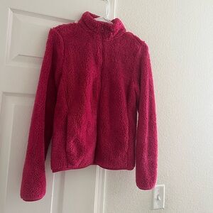 uniqlo hot pink fluffy jacket